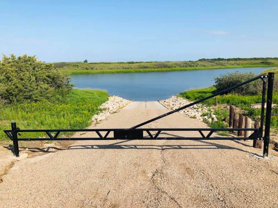 Sunset Beach at Lake Diefenbaker Boat Launch Gate