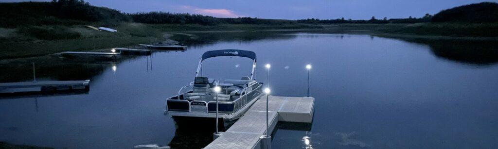 FAQ 2 Boat at a dock on Lake Diefenbaker