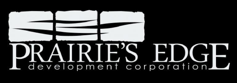 Prairie's Edge Development Corporation Black and White Logo